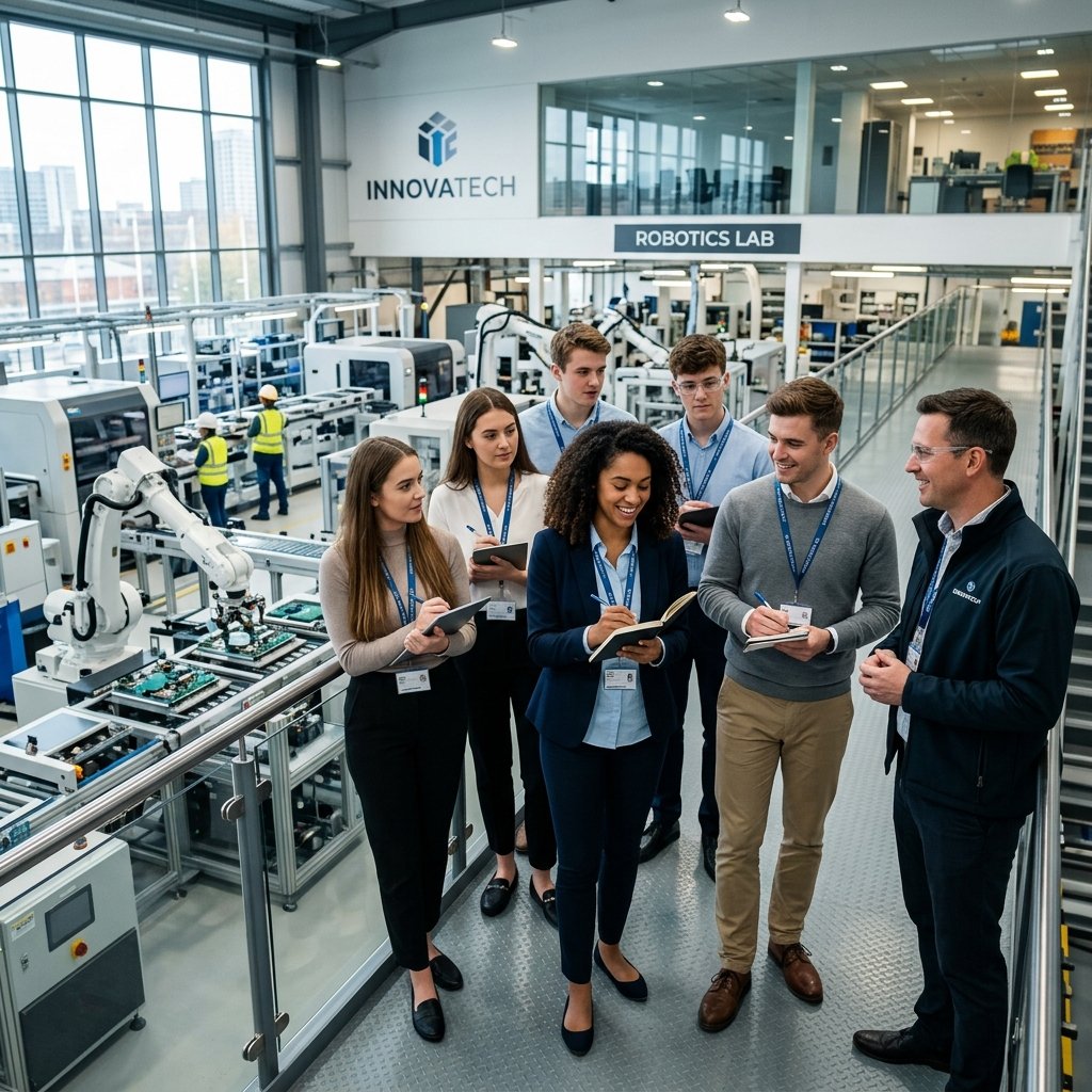 Students on an industrial visit